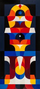 REMED, Solar Eclypse, 2023, acrylique sur toile, 143 x 64 cm
